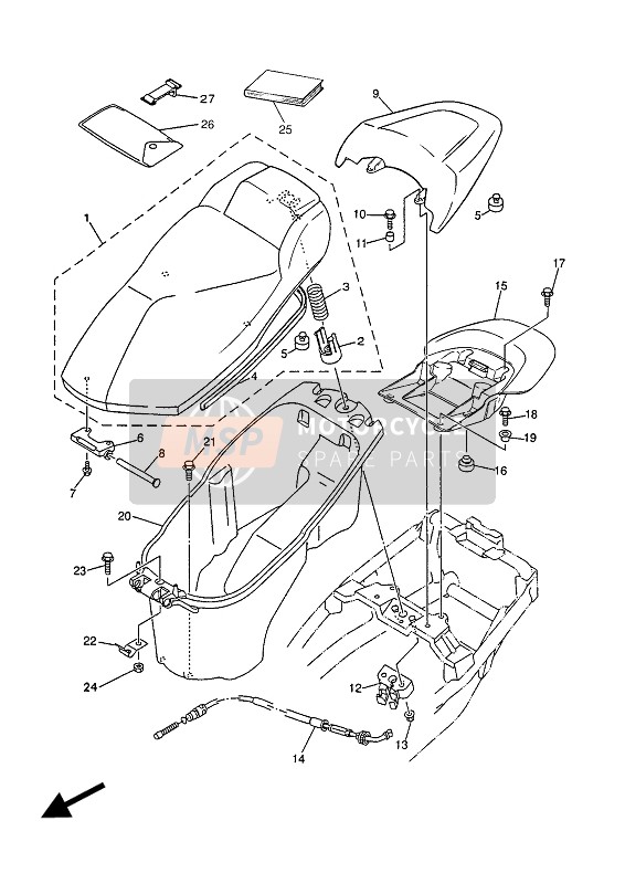 9570L0630000, Nut, Nylon, Yamaha, 2